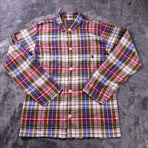 Polo Ralph Lauren Multicolor Plaid Sleep Shirt Womens S Long Sleeve Flannel